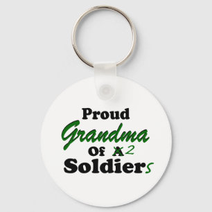 Porte-clés Grand-maman fière de 2 soldats