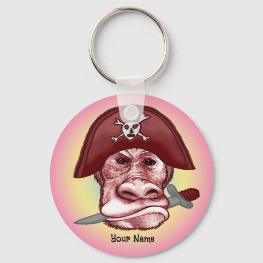 Porte-clés Grand Méchant Singe Pirate (Recto)