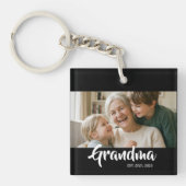Porte-clés Grand-mère a établi une photo de script moderne (Devant)