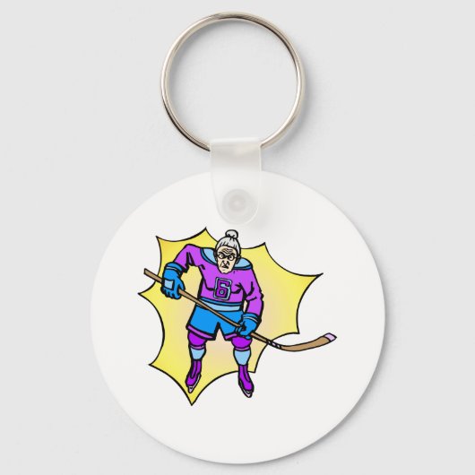 Porte-clés Grand-mère de hockey (Recto)