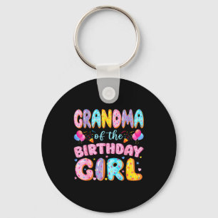 Porte-clés Grand-mère de la fille d'anniversaire donut d'anni