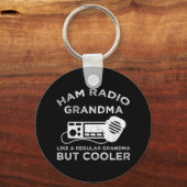Porte-clés Grand-mère de la radio de jambon comme grand-mère  (Verso)