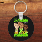 Porte-clés Grand-Mère D'Un Guerrier Handicap Cerveau Conscien (Recto)