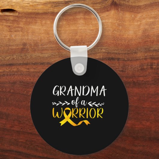 Porte-clés Grand-Mère D'Un Guerrier Sensibilisation Au Cancer (Recto)