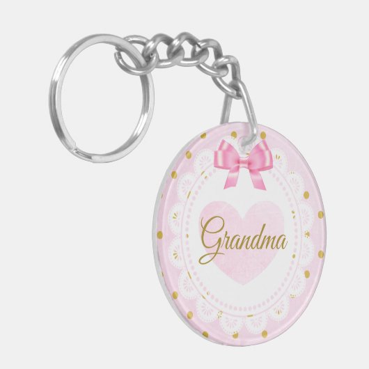 Porte-clés Grand-mère | FAIRE-PART DE NAISSANCE (Devant gauche)