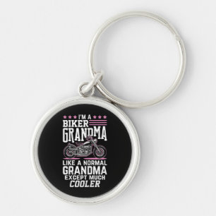 Porte-clés Grand-mère motarde - Grand-mère moto Grand-mère mo