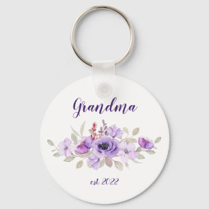 Porte-clés Grand-mère PERSONNALISABLE Date - Première Grand-m