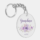 Porte-clés Grand-mère PERSONNALISABLE Date - Première Grand-m (Devant gauche)