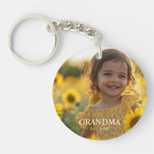 Porte-clés Grand-mère photo personnalisée