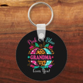 Porte-clés Grand-Mère Rose Ou Bleu Vous Aime Léopard Citrouil (Recto)