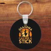 Porte-clés Grand-mère sorcière grand-mère Halloween (Recto)