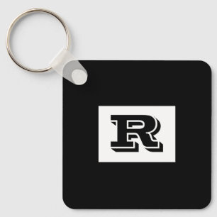 Porte-clés Grand Monogramme noir en gras, noir