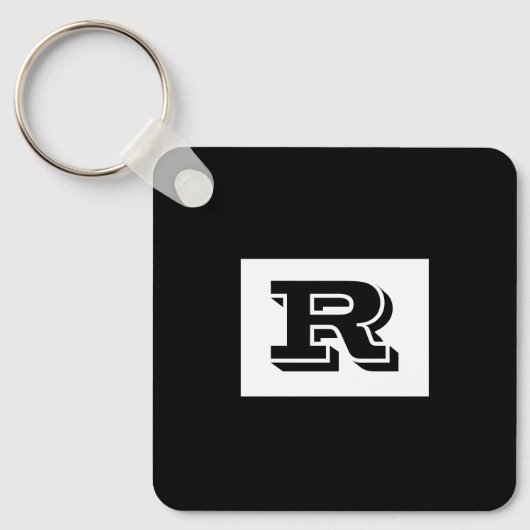 Porte-clés Grand Monogramme noir en gras, noir (Recto)