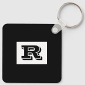 Porte-clés Grand Monogramme noir en gras, noir (Dos)