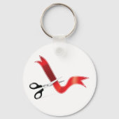 Porte-clés Grand Ouverture Célébration Ciseaux Couper le ruba (Recto)