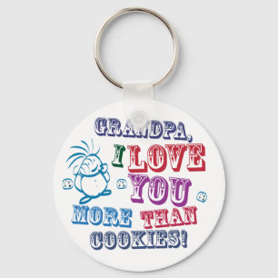 Porte-clés Grand-papa je t'aime plus que des biscuits !