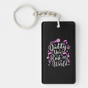 Porte-clés Grand-père Cadeau Daddy You Rock My World