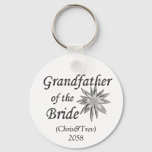 Porte-clés Grand-père de la mariée (Recto)