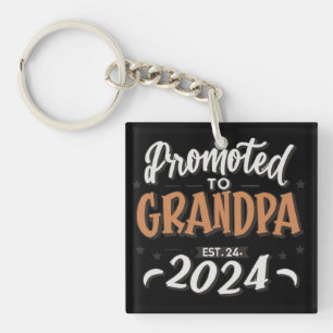 Porte-clés grand-père est 2024, Promoted To Grandpa Est. 2024