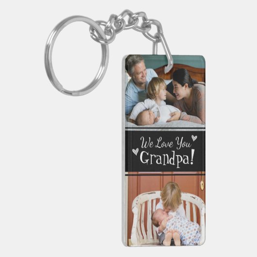 Porte-clés Grand-père, nous t'aimons Fête des pères (Devant gauche)