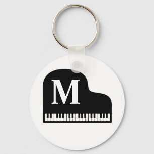 Porte-clés Grand Piano Monogram Pianiste Personnaliser