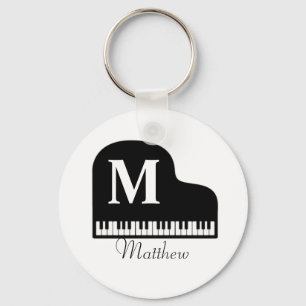 Porte-clés Grand Piano Monogram Pianiste Personnaliser
