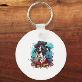 Porte-clés Grand pirate de chien Dane (Recto)