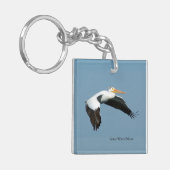 Porte-clés Grand porte - clé acrylique Pélican blanc (Devant gauche)