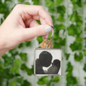 Porte-clés Grand porte - clé carré de photo fière de papa (main)