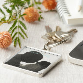 Porte-clés Grand porte - clé carré de photo fière de papa (Côté)