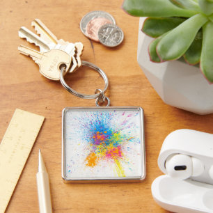 Porte-clés Grand Porte - clé Carré Premium Splash couleur