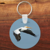 Porte-clés Grand porte - clé de bouton blanc Pélican (Recto)