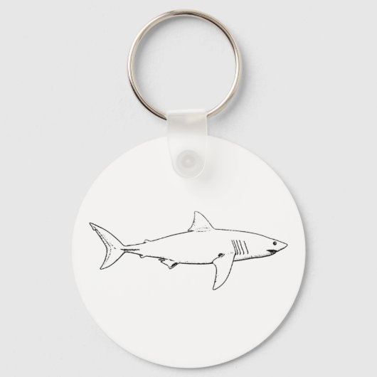 Porte-clés Grand requin blanc (art en ligne) (Recto)