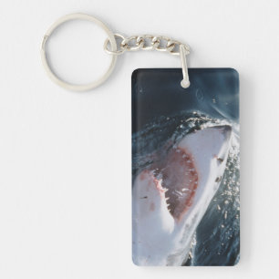 Porte-clés Grand requin blanc en mer