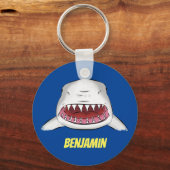 Porte-clés Grand requin blanc moyen dessin animé (Recto)