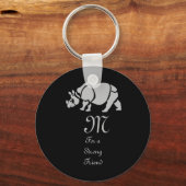 Porte-clés Grand Rhino Indien Rhinoceros Unicorn Rhino Monogr (Recto)