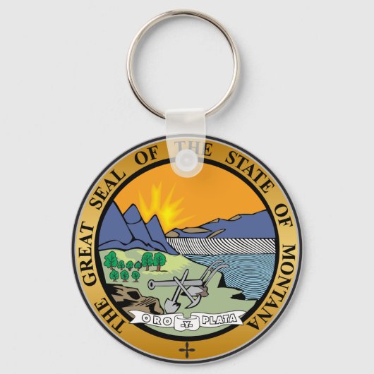 Porte-clés Grand sceau de l'état du Montana (Recto)