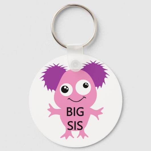 Porte-clés Grand Soeur Rose Monster (Recto)