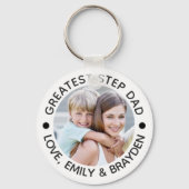 Porte-clés GRAND STEPDAD photo noir personnalisé (Verso)