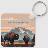 Porte-clés Grand Teton National Park Jackson Wyoming Mountain (Dos)