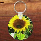 Porte-clés Grand tournesol jaune (Recto)