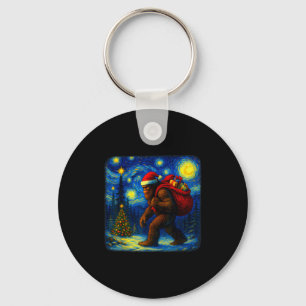 Porte-clés Grand Van Père Noël Bigfoot Noël Nuit Étoilée Sasq