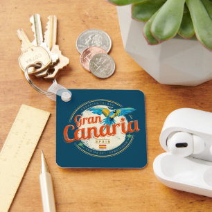 Porte-clés Grande Canarie Parrot Canaries Espagne Vintage