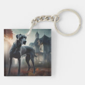 Porte-clés Grande Dane Halloween effrayante (Dos)