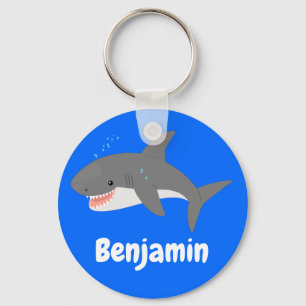 Porte-clés Grande illustration de requin blanc