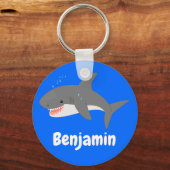 Porte-clés Grande illustration de requin blanc (Recto)