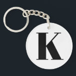 Porte-clés Grande lettre minimaliste moderne K<br><div class="desc">Grand cadeau pour votre famille et vos amis</div>