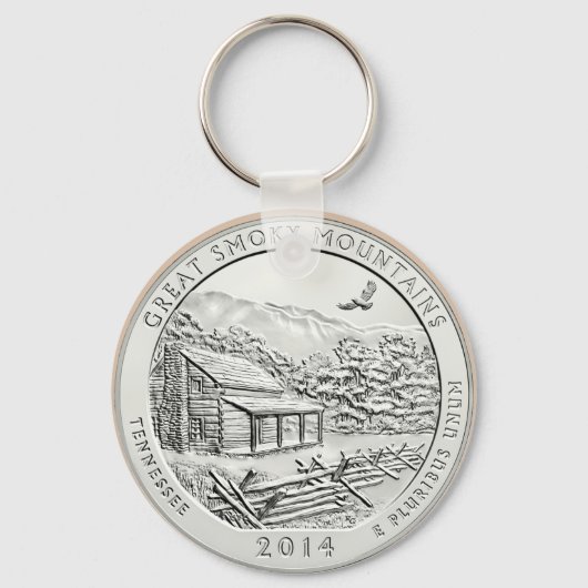 PORTE-CLÉS GRANDE MONTAGNE FUMÉE PIÈCE (Recto)