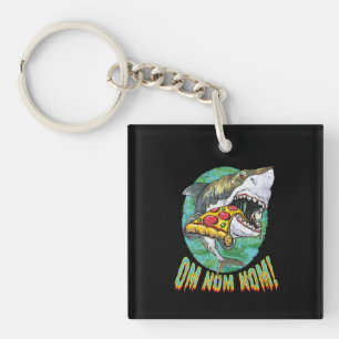 Porte-clés Grande pizza de requin blanc