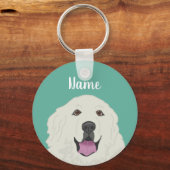 Porte-clés Grande Pyrénées personnalisée (Recto)